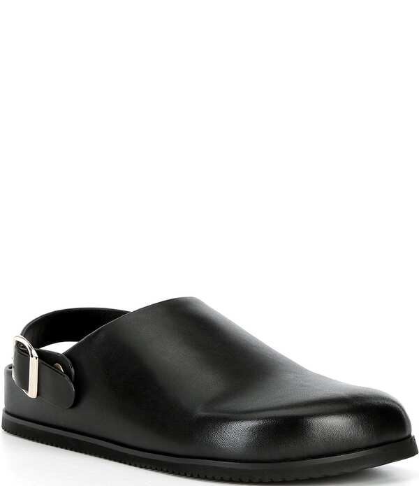 目じるしノーラン メンズ シューズ スリッポン・ローファー なめし革 Marc Nolan Men\u0027solana Calfskin Leather Convertible Strap Clogs Black 黒いこと