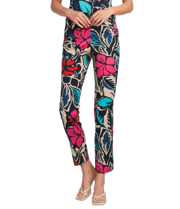 トリーナターク レディース ボトムス カジュアルパンツ フラワー柄 プリント アンクル フラワー Trina Turk Moss Floral Print Flat Frontapered Ankle Pants Multi マルチカラー｜ReVida 店 40,170円