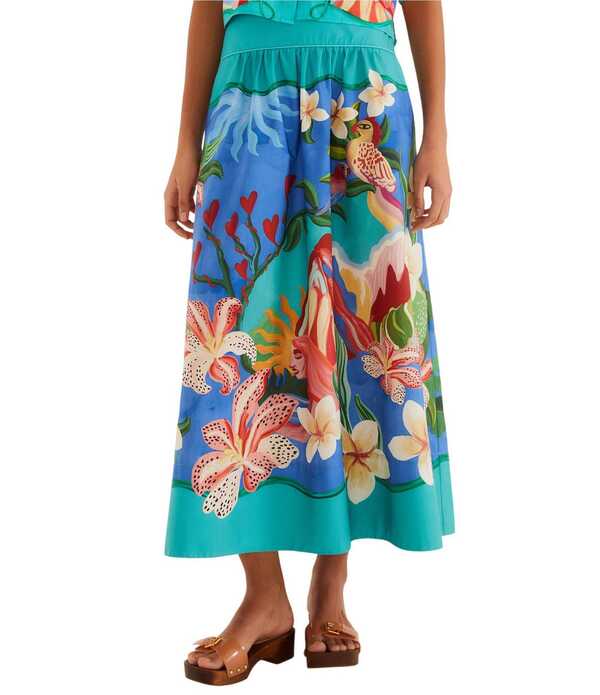 ファーム レディース ボトムスカート プリント ミディ Farm Rio Multicolor Garden Of Life Print Midi Coordinating Skirt Garden Of Life マルチカラー｜ReVida 店