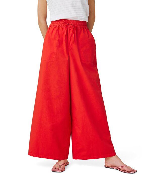 スプレンディット レディース ボトムス 心地よいズボン下 Splendid Mallory Poplin Elastic Waist Palazzo Pants Firework