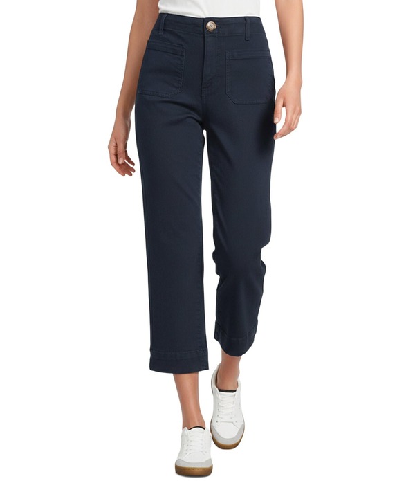 ナーチャー レディース ボトムス 心地よいズボン下 引っ切り無い クロップド ジーンズ Nurture Slub Stretch Denim High Rise Cropped Straight Leg Pants Deep Ocean ジーンズ