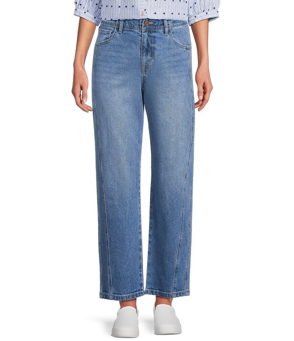 ナーチャー レディース ボトムス ジーンズズボン下 アンクル デニム Nurture Stretchigh Rise Barreleg Ankle Jeans Medium Bright Indigo インディゴ
