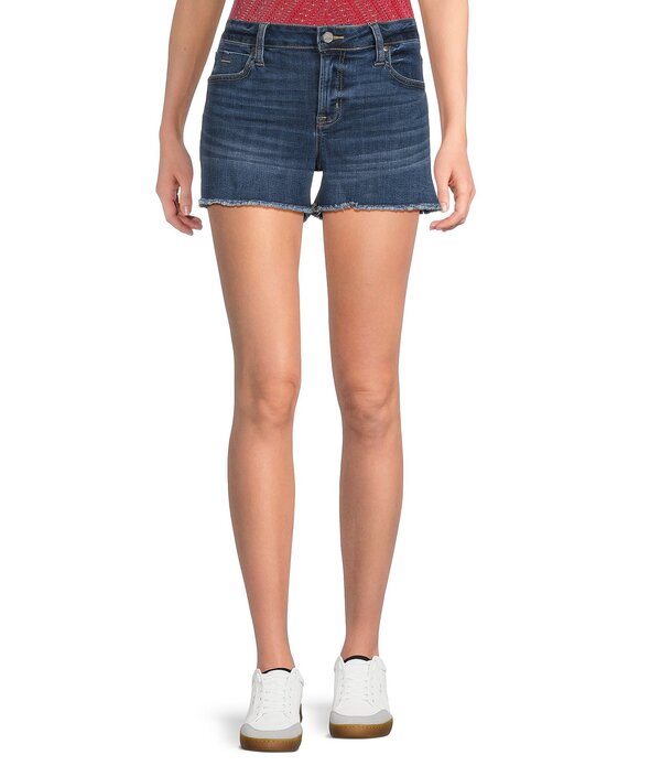 シティブルース レディース ボトムス 二分の一ズボン下・さる股引き 遊撃手ズボン下 ジーンズ City Blues Eiffel Stretch Denim Frayed Shorts Dark Tagged Whisker ジーンズ