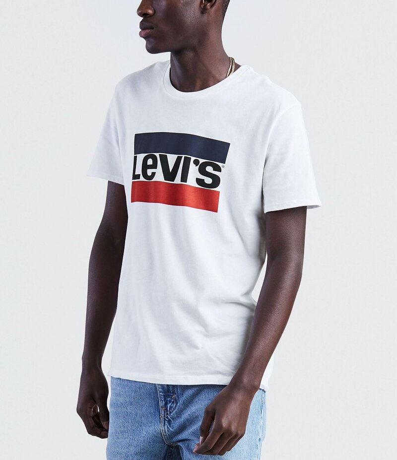 リーバイス メンズ トップス シャツ Tシャツ ロゴ グラフィック Levi'sR Sportswear Logo Graphic T-Shirt White ホワイト