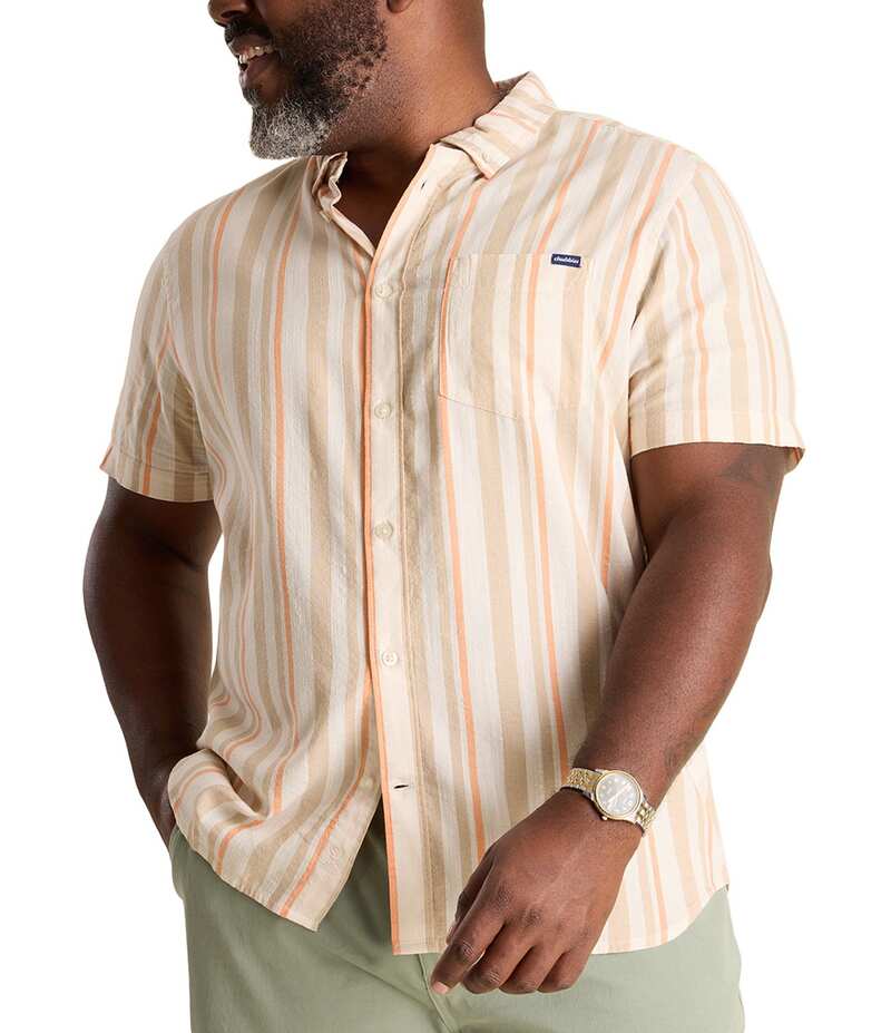チャビーズ メンズ トップス シャツ Chubbies Ice Cream Social Resort Weave Short Sleeve Striped Friday Shirt Light Khaki カーキ