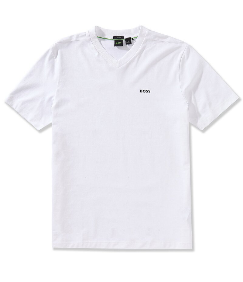 ヒューゴボス メンズ トップス シャツ Vネック Tシャツ Hugo Boss BOSS Short Sleeve V-Neck T-Shirt White ホワイト 14,785円