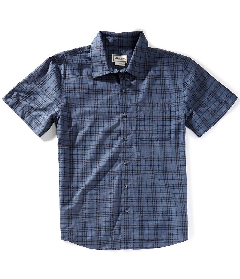 マーモット メンズ トップス シャツ Marmot AirExchange Novelty Short Sleeve Woven Shirt Thunderhead Grey グレー