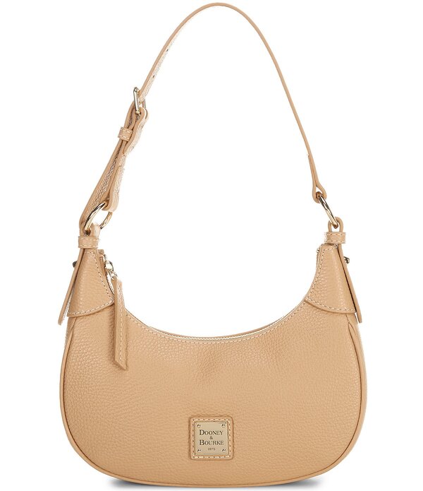ドーネイアンドバーク レディース バッグ レザー Dooney & Bourke Lucca Pebbled Leather Baguette Shoulder Bag Desert｜ReVida 店
