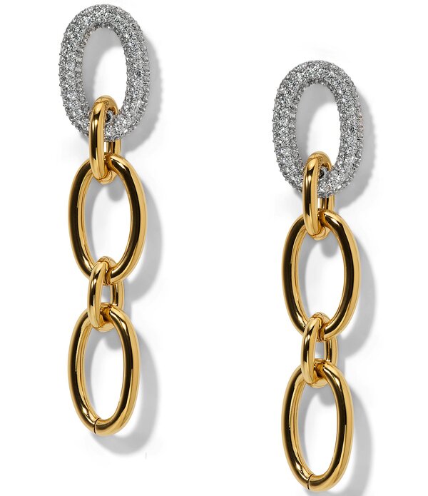 ナディール レディース アクセサリー ピアス・イヤリング ミニ Nadri Gemini Link Chain Drop Earrings Two Tone|ReVida 店