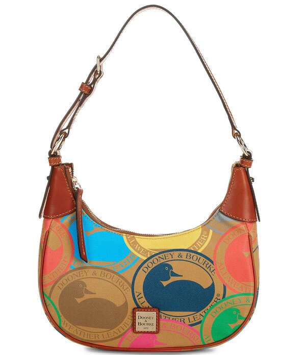 ドーネイアンドバーク レディース バッグ プリント コットン コート Dooney & Bourke Large Coated Cotton Travel Inspi red Print Hobo Bag Desert|ReVida 店