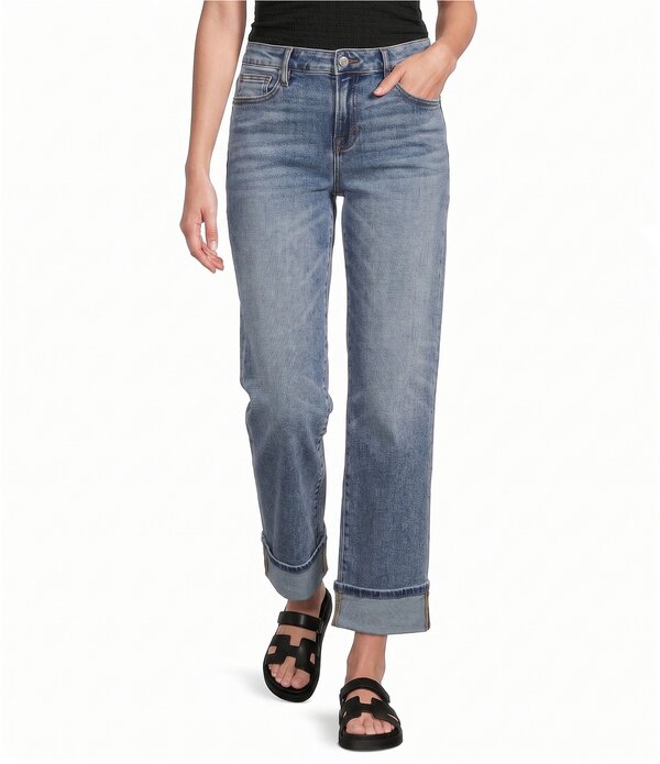 ヒドゥン ジーンズ レディース ボトムス デニムパンツ Hidden Jeans Ella Mid Rise Cuffed Hem Jeans Medium Wash|ReVida 店