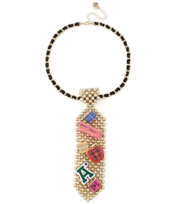 ベッツィジョンソン レディース アクセサリー ネックレス・チョーカー レース Betsey Johnson Best In Classchool Charm Tie Long Pendant Necklace Multi マルチカラー｜ReVida 店