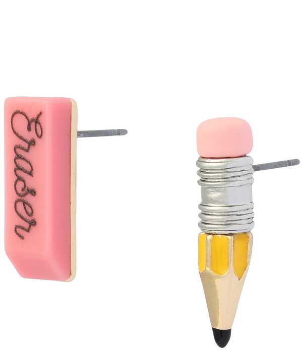 ベッツィジョンソン レディース アクセサリー ピアス・イヤリング Betsey Johnson Best in Class Mismatched Eraser Stud Earrings Multi マルチカラー|ReVida 店