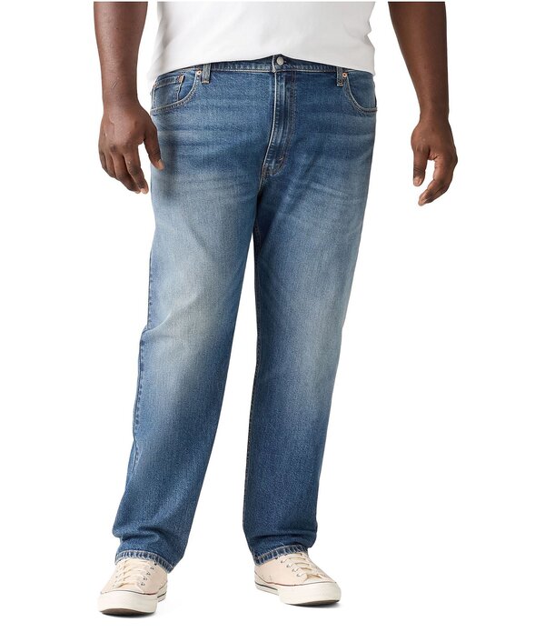 リーヴァイズジーンズ メンズ ボトムス 心地よいズボン下 レギュラーフィットール デニム Levi\u0027sR Big \u0026 Tall 502 Regular Fit Dark Wash Tape red Stretch Jeans Top Tune Advantage