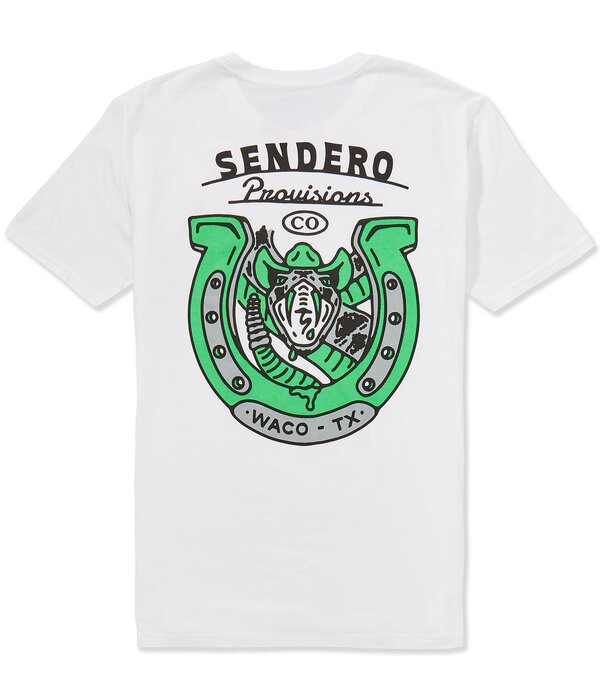 センデロプロビジョンズ メンズ トップス シャツ Sendero Provisions Co. Snake Luck Short Sleeve T-Shirt Vintage White ホワイト｜ReVida 店