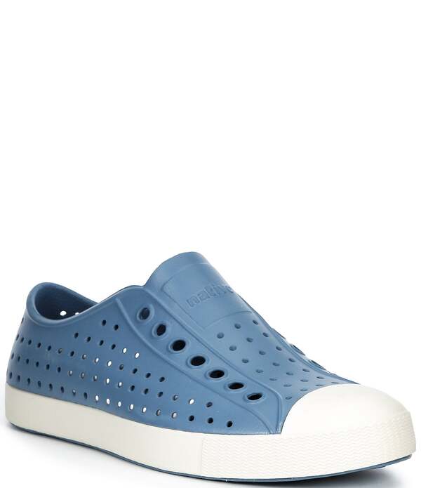 ネイティブ シューズ レディースリッポン・ローファー スニーカー Native Shoes Women's Jefferson EVA Slip On Sneakers Oasis Blue/Bone White ホワイト｜ReVida 店