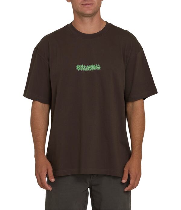 ビラボン メンズ トップス シャツ ロゴ Billabong Marrow Logo Short Sleeve T-Shirt Chocolate Brown ブラウン|ReVida 店