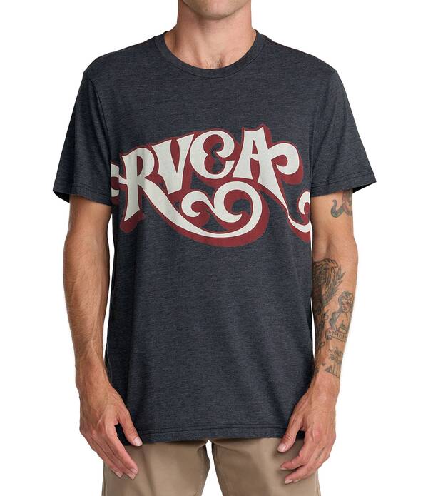 ルーカ メンズ トップス シャツ RVCA Classic Short Sleeve T-Shirt Pirate Black ブラック｜ReVida 店
