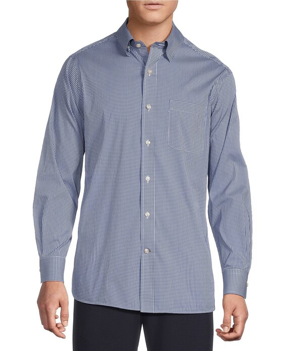 ダニエル クレミュ メンズ トップス シャツ ボタンダウン ギンガムチェック ダウン ギンガム Cremieux Signature Label TheTA Long Sleeve Hidden Button Down Collar Gingham Woven Shirt Blue ブルー｜ReVida 店 21,586円