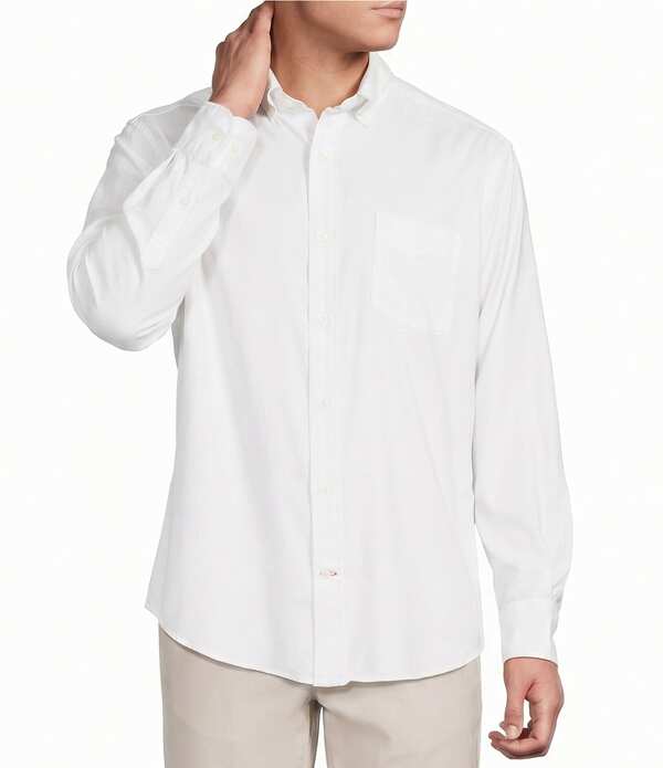 ダニエル クレミュ メンズ トップス シャツ Cremieux Blue Label Solid Long Sleeve Woven Shirt White ホワイト｜ReVida 店