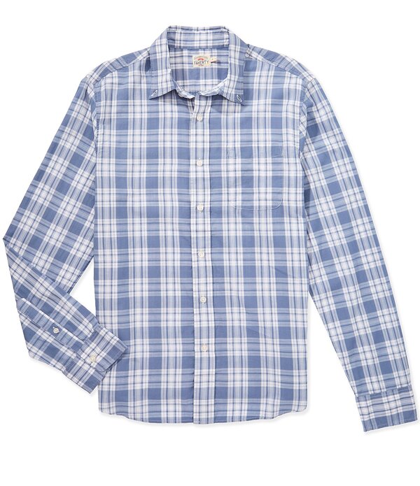 ファレティ メンズ トップス シャツ コットン Faherty Weightless Cotton Plaid Long Sleeve Woven Shirt Coastal Plaid チェック|ReVida 店