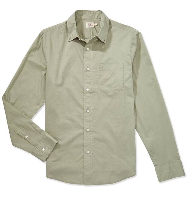 ファレティ メンズ トップス シャツ コットン Faherty Weightless Cotton Long Sleeve Woven Shirt Coastal Sage セージ|ReVida 店