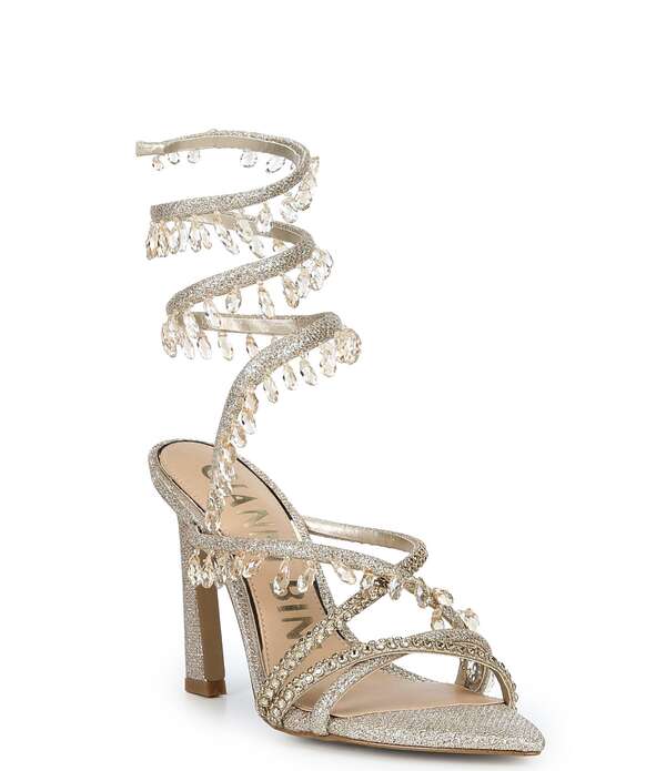 ジャンビニ レディース シューズ サンダル ラップワンピース アンクル Gianni Bini Olandrea Chandelier Beaded Ankle Wrap Dressandalsand Gold サンド|ReVida 店