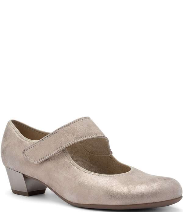 アラ レディース シューズ パンプス アシンメトリー トール レザー ara Calico 2.0 Metallic Leather Asymmetrical Mary Jane Pumpshell メタリック|ReVida 店