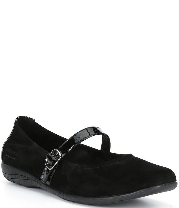 ジョセフセイベル レディース シューズ パンプスエード Josef Seibel Fenja 37 Suede Mary Jane Flats Black ブラック｜ReVida 店