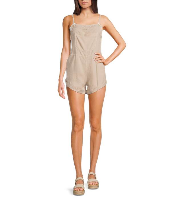 ビラボン レディース トップス ワンピース ロンパース ノースリーブ Billabong Wild Pursuit Sleeveless Romper Oatmeal オートミール|ReVida 店