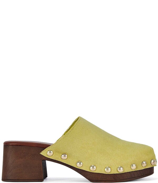 アザレア ワン レディース シューズ サンダル Azalea Wang Walinda Studded Mule Clogs Citron｜ReVida 店 14,336円