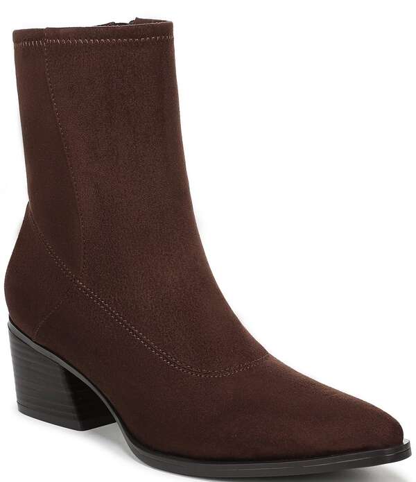 ナチュライザー レディース シューズ ブーツ・レインブーツ スエード アンクル Naturalizer Dean Suede Pointoe Stretch Ankle Booties Chocolate Bar チョコレート｜ReVida 店