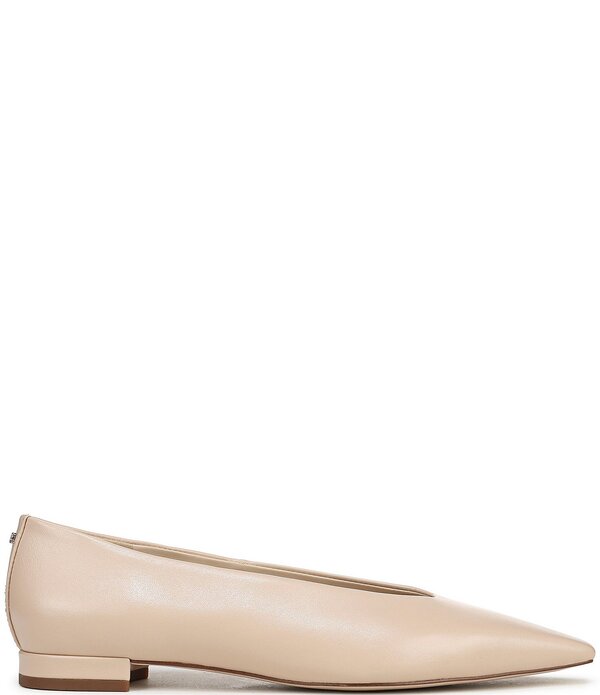 サムエデルマン レディース シューズ パンプス レザー Sam Edelman Emory Leather Snip Toe Ballet Flatsummer Sand サンド｜ReVida 店