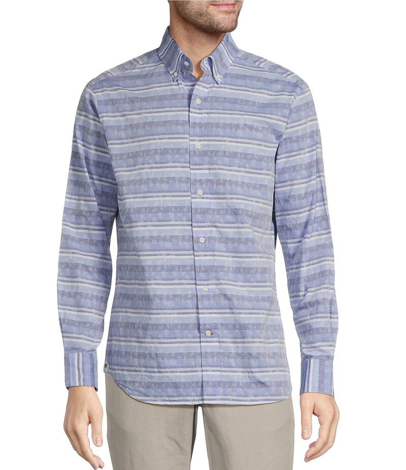 ダニエル クレミュ メンズ トップス シャツ Cremieux Blue Label Key West Collection Stripe Long Sleeve Woven Shirt Blue ブルー