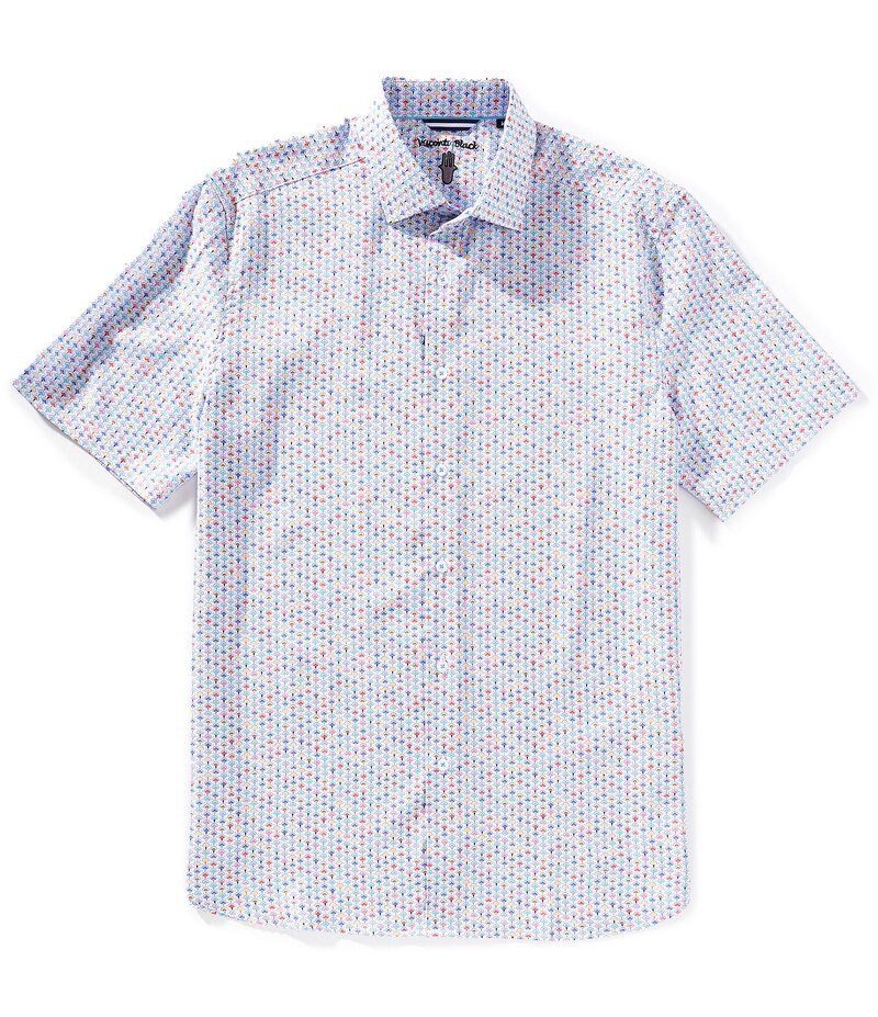 ビスコッティ メンズ トップス シャツ プリント Visconti Multi-Color Print Stretch Short Sleeve Woven Shirt Multi マルチカラー