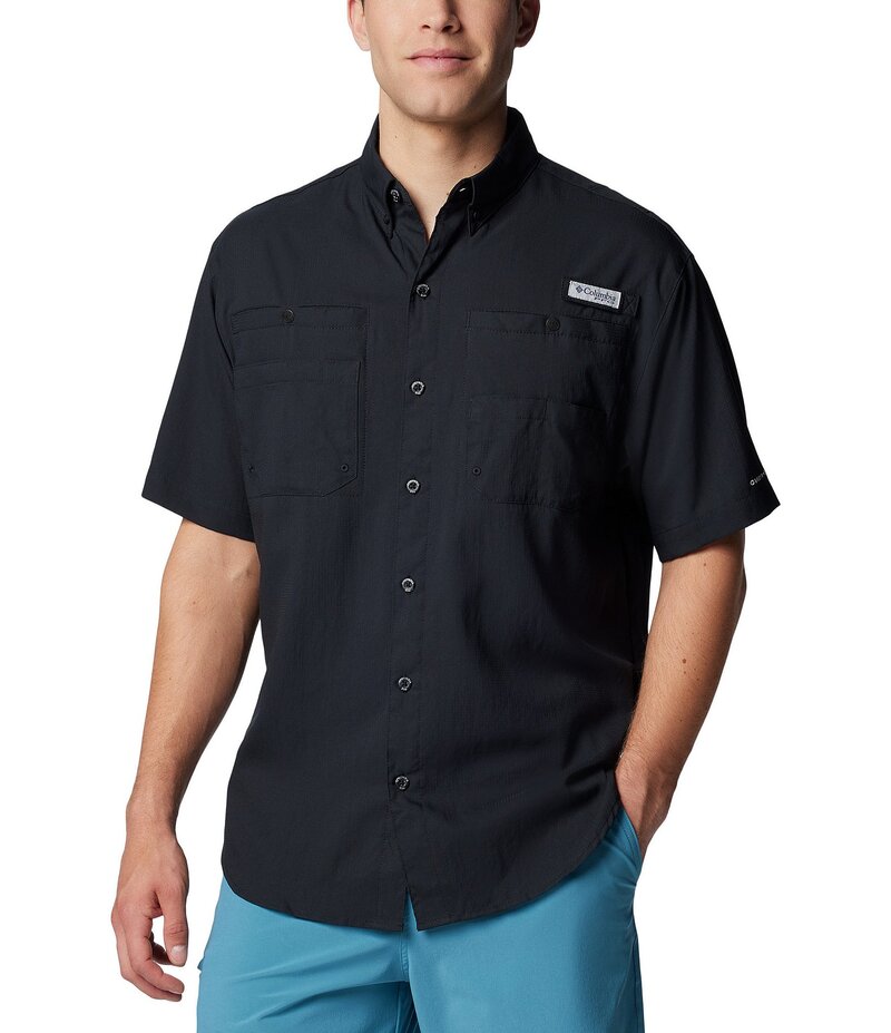 コロンビア メンズ トップス シャツ 半袖 Columbia PFG Tamiami II Short-Sleeve Solid Shirt Black ブラック｜ReVida 店