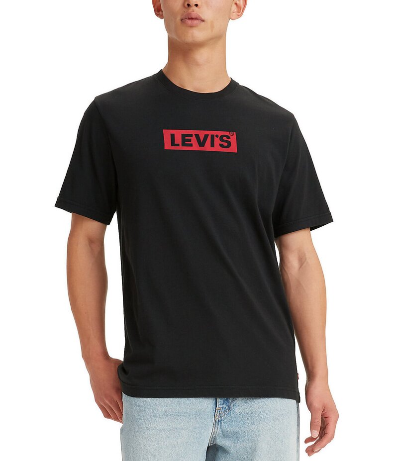 リーバイス メンズ トップス シャツ Tシャツ 半袖 Levi'sR Box Tab Short-Sleeve T-Shirt Boxtab Caviar Black ブラック 6,731円