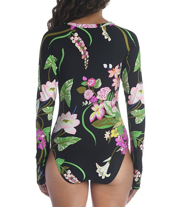 最安値挑戦 トリーナターク レディース ワンピース トップス Moonlit Lotus Half Zip Paddle One Piece Swimsuit Multi 肌触りがいい Danielagregis It