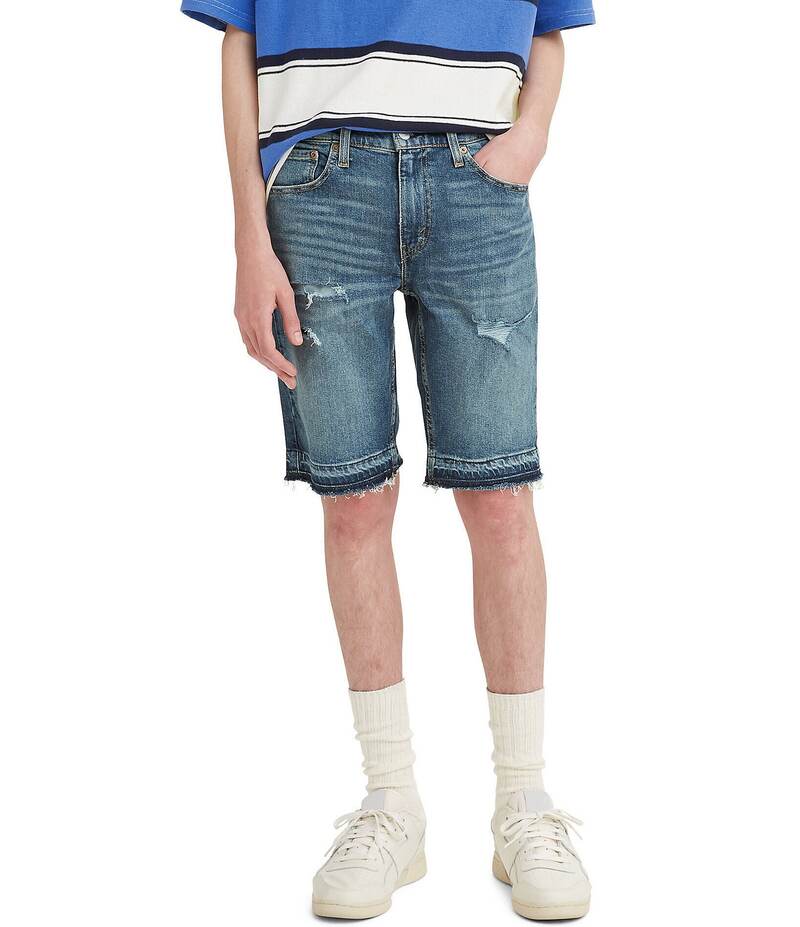 リーバイス メンズ ボトムス ハーフパンツ・ショーツ スリムフィット ショートパンツ Levi'sR 511 Slim Fit 12 Inseam Cut Off Jean Shorts Say Goodbye