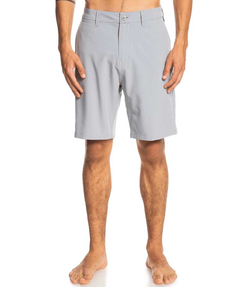 クイックしろがね色 メンズ ボトムス 二分の一ズボン下・さる股引き 遊撃手ズボン下 Quiksilver Union Amphibian Oceanmade 20 Outseam Hybrid Shorts Sleet