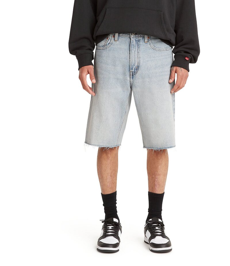 リーバイス メンズ ボトムス ハーフパンツ・ショーツ ショートパンツ デニム Levi'sR 469 Loose Fit 12 Inseam Denim Shorts Morning Fog デニム