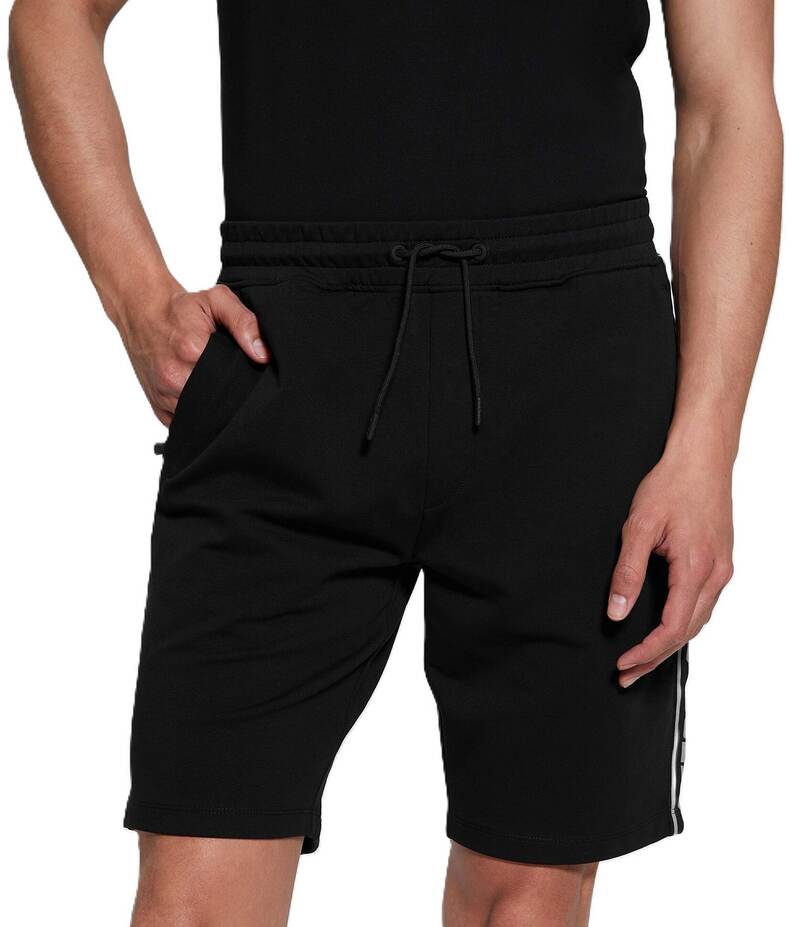 ゲス メンズ ボトムス ハーフパンツ・ショーツ ショートパンツ フリース Guess Arlo Fleece Shorts Jet Black ブラック
