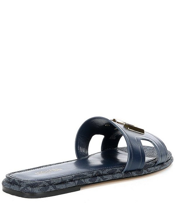 21年ファッション福袋 マイケルコース レディース サンダル シューズ Michael Michael Kors Kippy Logo Slides Navy とっておきし新春福袋 Qchfoundation Ca