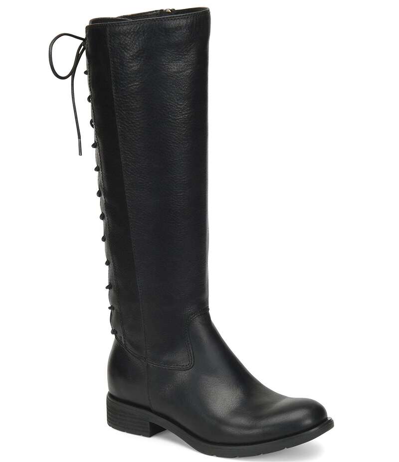 ソフト レディース シューズ ブーツ・レインブーツ トール ブーツ レース レザー Sofft Sharnell II Leather Lace-Up Waterproof Tall Boots Black ブラック｜ReVida 店
