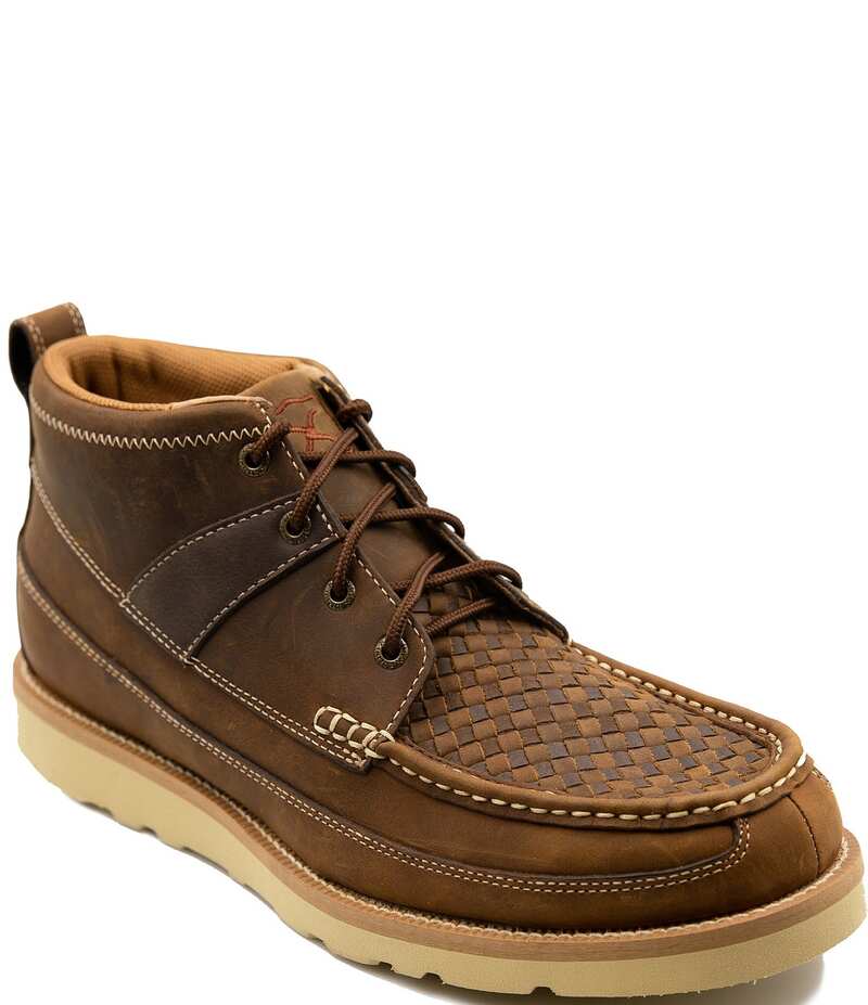 ツイステッドエックス メンズ シューズ ブーツ・レインブーツ なめし革 Twisted X Men\u0027s 4 Woven Leather Boots Saddle