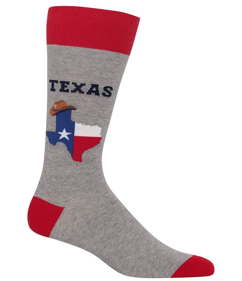 ホットソックス メンズ アンダーウェア 靴下 Hot Sox Texas Crew Socks Sweatshirt Grey グレー