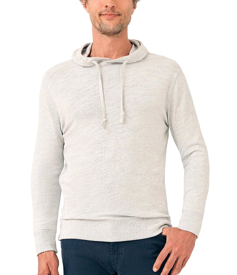 ファレティ メンズ アウター パーカー・スウェット コットン パーカー Faherty Slub Cotton Hoodie Light Grey Heather グレー
