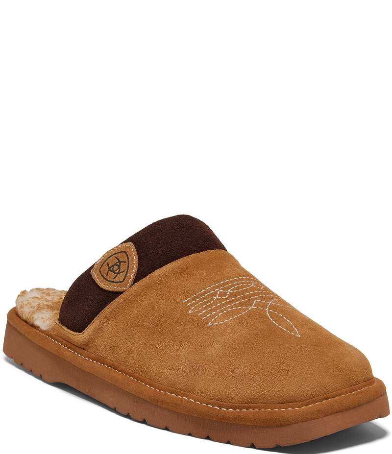 アリアト メンズ シューズ サンダル Ariat Men\u0027s Square Toe Silversmith Slippers Chestnut