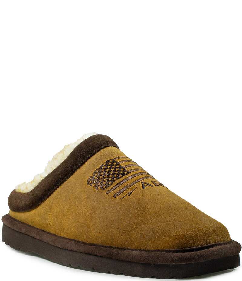 アリアト メンズ シューズ サンダル Ariat Men\u0027s Patriot Square Toe Slippers Dusty Brown 赤銅色