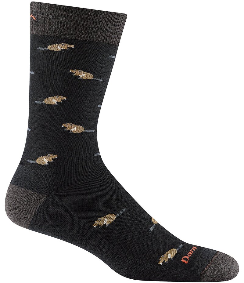 ダーンタフ メンズ アンダーウェア 靴下 ウール Darn Tough Sawtooth Wool-Blend Crew Lifestyle Socks Black ブラック